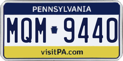 PA license plate MQM9440