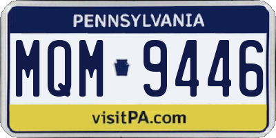 PA license plate MQM9446