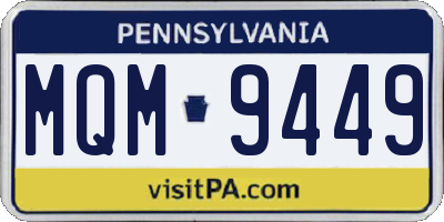 PA license plate MQM9449