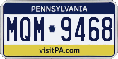 PA license plate MQM9468