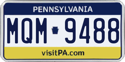 PA license plate MQM9488