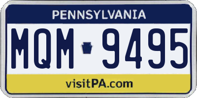 PA license plate MQM9495