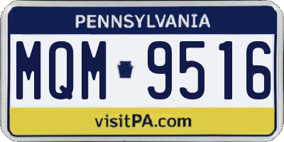 PA license plate MQM9516
