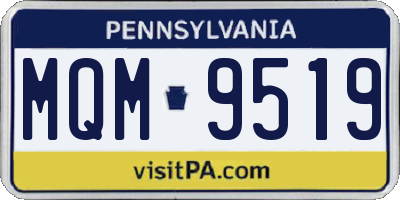 PA license plate MQM9519