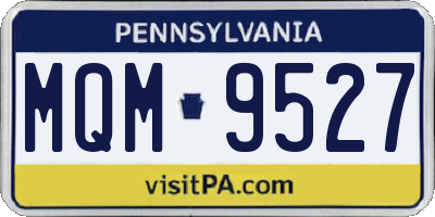 PA license plate MQM9527