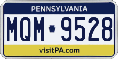 PA license plate MQM9528