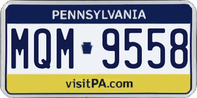 PA license plate MQM9558