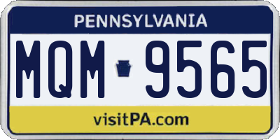 PA license plate MQM9565
