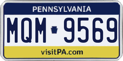 PA license plate MQM9569