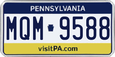 PA license plate MQM9588