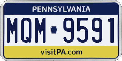 PA license plate MQM9591