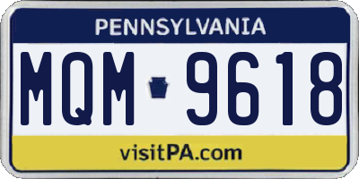 PA license plate MQM9618