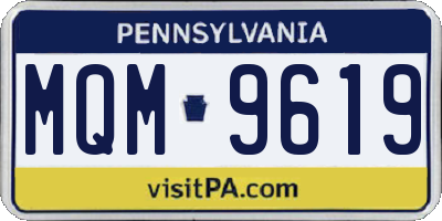 PA license plate MQM9619