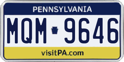 PA license plate MQM9646