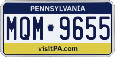 PA license plate MQM9655