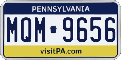 PA license plate MQM9656