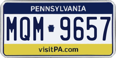 PA license plate MQM9657