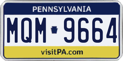 PA license plate MQM9664