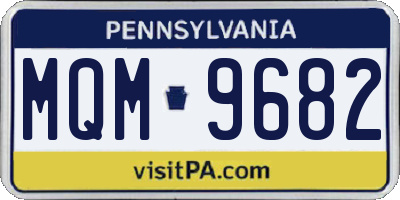 PA license plate MQM9682