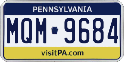 PA license plate MQM9684