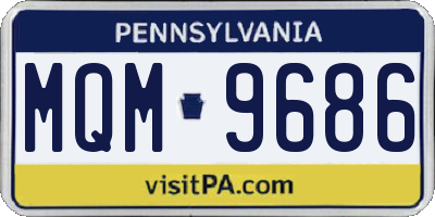 PA license plate MQM9686