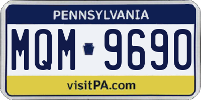 PA license plate MQM9690