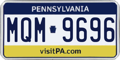 PA license plate MQM9696