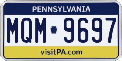 PA license plate MQM9697
