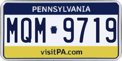 PA license plate MQM9719