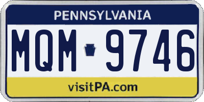 PA license plate MQM9746
