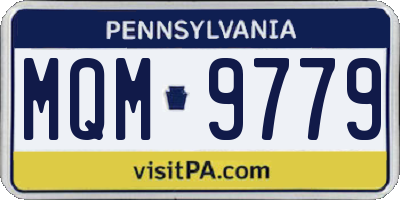 PA license plate MQM9779