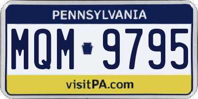 PA license plate MQM9795