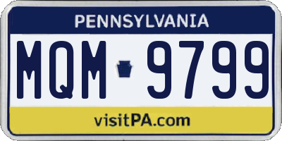 PA license plate MQM9799