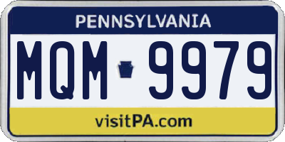 PA license plate MQM9979