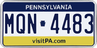 PA license plate MQN4483