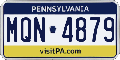 PA license plate MQN4879