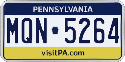 PA license plate MQN5264