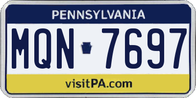 PA license plate MQN7697