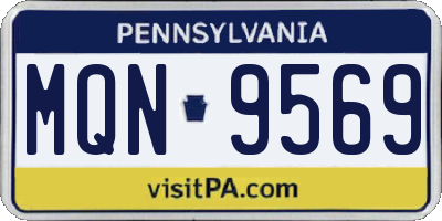 PA license plate MQN9569