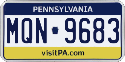 PA license plate MQN9683