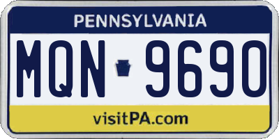 PA license plate MQN9690