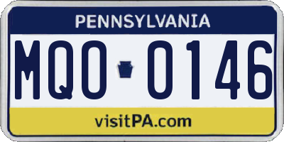 PA license plate MQO0146