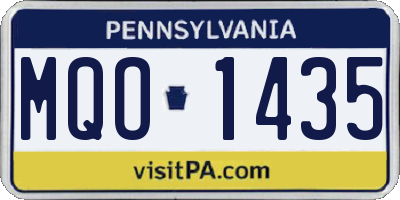 PA license plate MQO1435