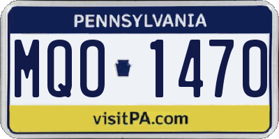 PA license plate MQO1470