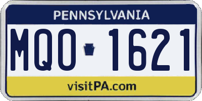 PA license plate MQO1621