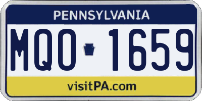PA license plate MQO1659