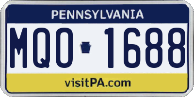 PA license plate MQO1688