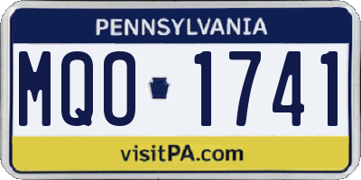 PA license plate MQO1741