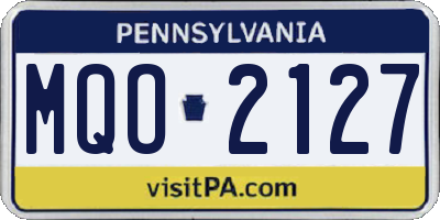 PA license plate MQO2127