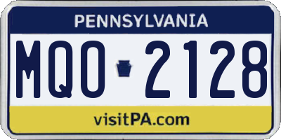 PA license plate MQO2128
